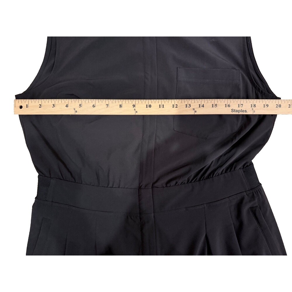 ATHLETA Brooklyn Heights Wide Leg Jumpsuit Black 12 Athleisure - Picture 6 of 10